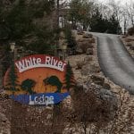 White River Lodge entrance sign