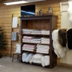 shelves in woolen mill
