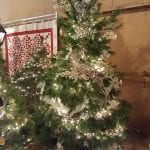 Yanas tree decorated with white lights and decorations