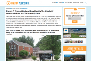Only In Your State ad for Zuber's Homestead Hotel
