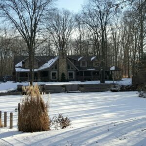 Mary helens house in snow