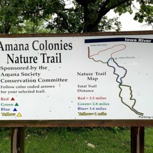 Amana Nature Trail map sign
