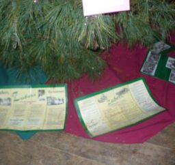 tree with Zuber's brochures underneath
