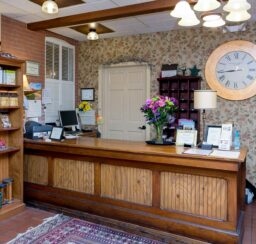 Zuber's Hotel check in desk