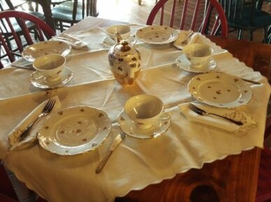 teaset on table